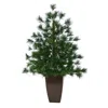 Homplanti 40" Yukon Mixed Pine Christmas Tree In Bronze Planter