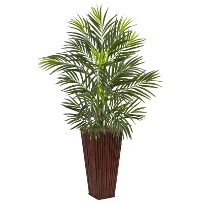 Homplanti 41" Areca Palm In Bamboo Planter