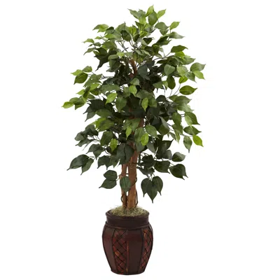 Homplanti 44" Ficus Tree W/decorative Planter
