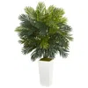 Homplanti 45" Areca Palm In White Tower Planter