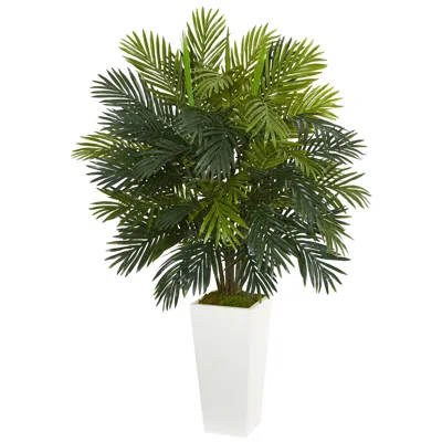 Homplanti 45" Areca Palm In White Tower Planter