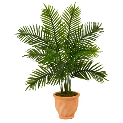 Homplanti 45" Areca Palm Tree In In Terra-cotta Planter (real Touch)