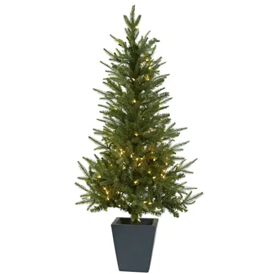 Homplanti 4.5' Christmas Tree W/planter 275 Tips & 150 Clear Lights