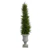 Homplanti 4.5' Cypress Tree In Urn Uv Resistant (indoor/outdoor)