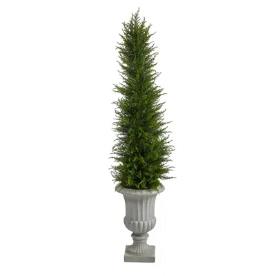 Homplanti 4.5' Cypress Tree In Urn Uv Resistant (indoor/outdoor)