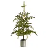 Homplanti 4.5' Pre-lit Christmas Pine Tree In Decorative Planter