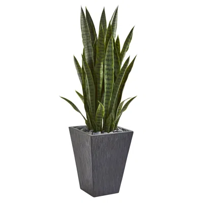 Homplanti 45" Sansevieria Artificial Plant In Sate Planter