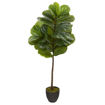 Homplanti 46" Fiddle Leaf Artificial Tree (real Touch)