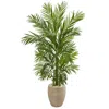 Homplanti 5' Areca Palm Artificial Tree In Sand Colored Planter