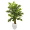Homplanti 5' Areca Palm Artificial Tree In White Planter (real Touch)