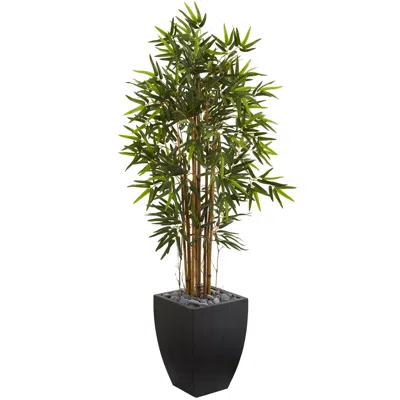 Homplanti 5' Bamboo Tree In Black Wash Planter