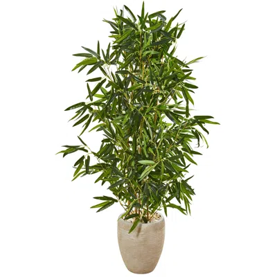 Homplanti 5' Bamboo Tree In Planter (real Touch) Uv (indoor/outdoor)