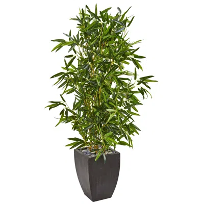 Homplanti 5' Bamboo Tree In Planter (real Touch) Uv (indoor/outdoor)