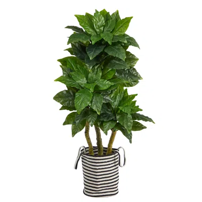Homplanti 5' Bird Nest Tree In Jute Planter Uv (indoor/outdoor) In Multi
