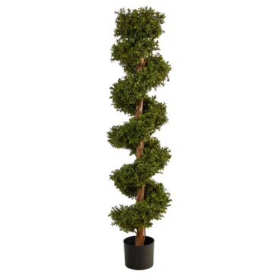 Homplanti 5' Boxwood Spiral Topiary Artificial Tree (indoor/outdoor)