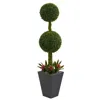 Homplanti 5' Double Boxwood Tree In Planter Uv Res(indoor/outdoor)