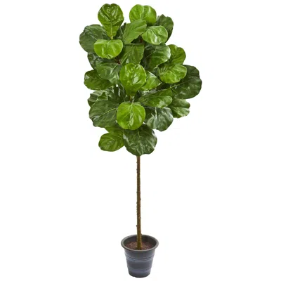 Homplanti 5' Fiddle Leaf Artificial Tree With Decorative Planter
