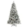 Homplanti 5' Flocked Vermont Pine Christmas Tree With 150 Led 630 Tips