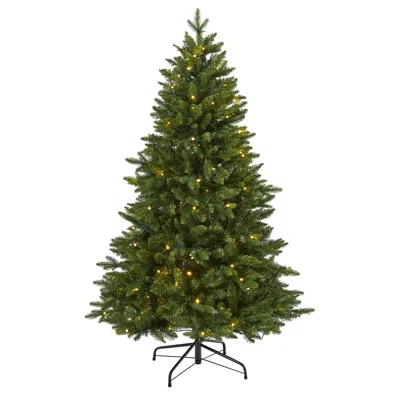 Homplanti 5' New Hampshire Fir Christmas Tree W/150 Led And 652 Tips In Green