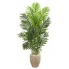 Homplanti 5' Paradise Palm Artificial Tree In Sand Colored Planter