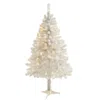 Homplanti 5' White Artificial Christmas Tree With 150 Led And 350 Tips