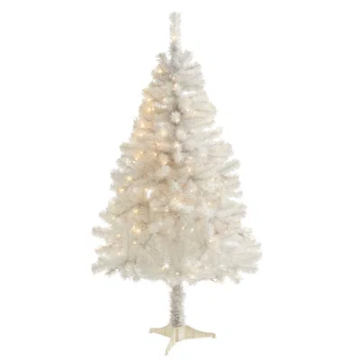 Homplanti 5' White Artificial Christmas Tree With 150 Led And 350 Tips