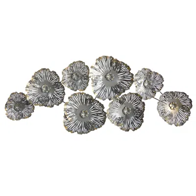 Homplanti 5' X 2' Floating Metal Floral Wall Art Decor