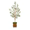 Homplanti 50" Olive Artificial Tree In Metal Planter