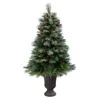Homplanti 50" Snowed French Pine Xmas Tree W/237 Tips In Planter