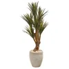 Homplanti 50" Yucca Tree In Planter Uv Resistant (indoor/outdoor)
