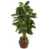 Homplanti 52" Rubber Leaf Artificial Tree In Decorative Planter