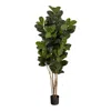 Homplanti 5.5' Oak Artificial Tree Uv Resistant (indoor/outdoor)