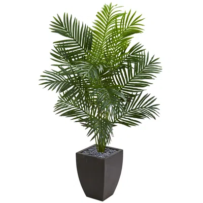 Homplanti 5.5' Paradise Artificial Palm Tree In Black Planter