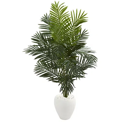 Homplanti 5.5' Paradise Artificial Palm Tree In White Planter