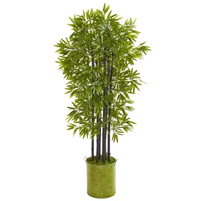 Homplanti 57" Bamboo Tree In Green Planter Uv Resist (indoor/outdoor)