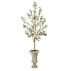 Homplanti 57" Olive Artificial Tree In Sand Colored Urn