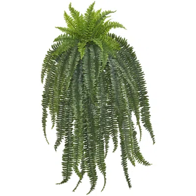 Homplanti 58" Boston Fern Artificial Hanging Plant In Green