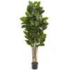 Homplanti 58" Rubber Leaf Artificial Tree