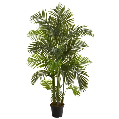 Homplanti 6' Areca Palm Artificial Tree In Brown