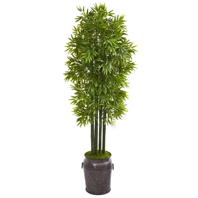 Homplanti 6' Bamboo Tree In Planter Uv Resistant (indoor/outdoor)