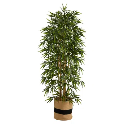 Homplanti 6' Bamboo Tree With 1024 Branches In Natural Cotton Planter