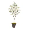 Homplanti 6' Cherry Blossom Tree In Decorative Metal Pail With Rope