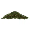 Homplanti 6' Christmas Swag With 50 Lights, Berries And Pine Cones