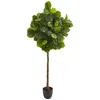 Homplanti 6' Fiddle Leaf Artificial Tree (real Touch)
