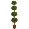 Homplanti 6' Four Tier Boxwood Topiary Uv Resistant (indoor/outdoor)