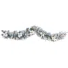 Homplanti 6 Ft. Flocked Garland With 176 Tips And 50 Led Lights