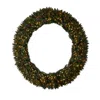 Homplanti 6' Large Flocked Xmas Wreath W/berries, 600 Leds & 1080 Tips