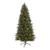 Homplanti 6' Snow Tipped Christmas Tree W/ Berries Pinecones W/300 Led