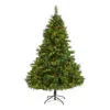 Homplanti 6' West Virginia Pine Christmas Tree W/300 Led And Cones