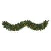 Homplanti 6' White Mountain Pine Artificial Garland With Pinecone